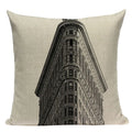 Geometric Meditation Decorative Throw Pillow Cover Axyaa Black White Linen Square Case