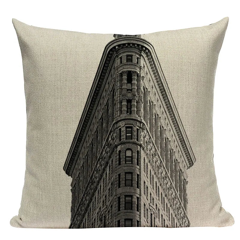 Geometric Meditation Decorative Throw Pillow Cover Axyaa Black White Linen Square Case