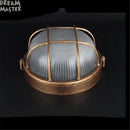 Axyaa Vintage Bronze Ceiling Lamp with E27 Socket for Industrial Outdoor Lighting