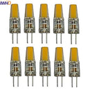 Axyaa 2W COB G4 LED Bulb 12V 120LM Mini Bi-pin Warm/White Chandeliers 10PCS