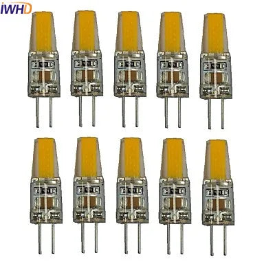 Axyaa 2W COB G4 LED Bulb 12V 120LM Mini Bi-pin Warm/White Chandeliers 10PCS