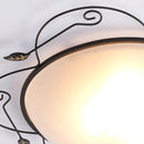 Axyaa Glass Round Ceiling Light Gilt Industrial Bedroom Kitchen Lighting