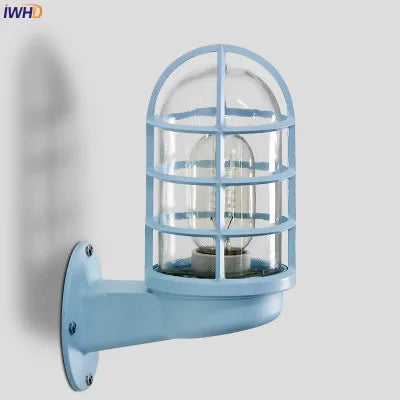 Nordic LED Outdoor Wall Light with Glass Shade by Axyaa