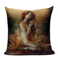 Axyaa Mermaid Pillowcase Ocean Style Cushion Cover 45x45cm Square Home Decor