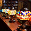 Axyaa Mediterranean Style Glass Mosaic Table Lamp