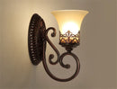 Axyaa Vintage Retro Metal Glass Wall Sconce Classic Light Fixture Lighting