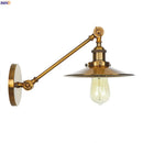 Axyaa Industrial Retro Wall Lamp Swing Arm Sconce Gold Vintage Apliques Pared