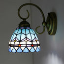 Axyaa Mediterranean Sea Stained Glass Sconces for Bedroom, Bathroom, and Aisle