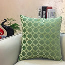 Axyaa Circle Chenille Flocking Pillow Case 45x45cm - Grey Yellow Purple Red Green Coffee