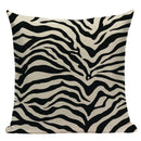Axyaa Simple Geometry Pillowcase - Zebra Leopard Print Home Cushion