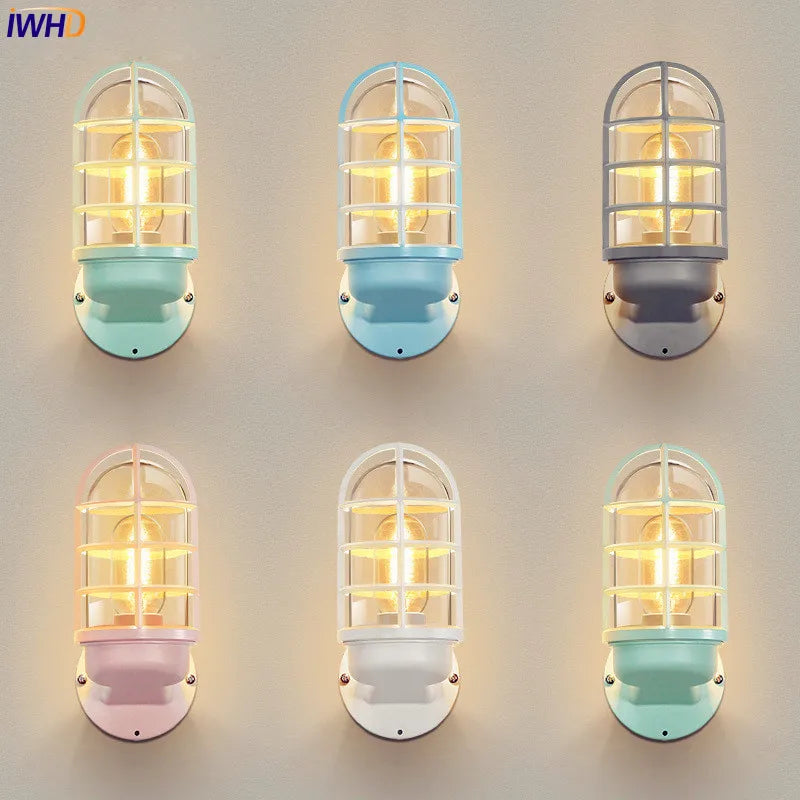 Nordic LED Outdoor Wall Light with Glass Shade by Axyaa