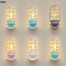 Nordic Glass Outdoor Wall Light with LED, Courtyard & Porch Lamp - Axyaa