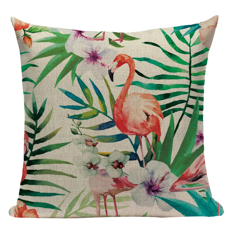 Axyaa Boho Kilim Leaf Cushion Cover - Retro Middle Eastern Style Home Decor