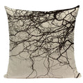 Axyaa Woven Flower Tree Cushion Cover - Black & White Decorative Pillowcase