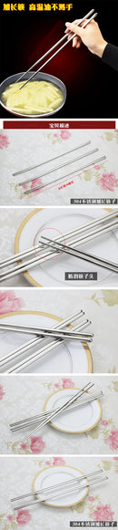 Axya Stainless Steel Long Handled Chopsticks - Set of 2