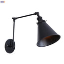 Axyaa Swing Arm Wall Sconce Vintage Industrial LED Mirror Light