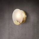 Axya Marble Wall Light: Chinese Copper Wall Lamp for Background, Aisle, Bedside & Bathroom