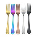 Axyaa Rainbow Flatware Set of 4 Long Handle Dinner Forks