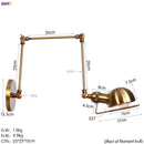 Axyaa Retro Loft LED Wall Sconce Swing Arm Edison Lamp