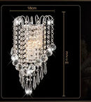 Axyaa Modern LED Crystal Wall Light Sconce, Stainless Steel Home Lighting