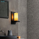 Axyaa Vintage Marble Wall Lamps: Industrial Iron Stone LED Lighting for Home Cafe Restaurant
