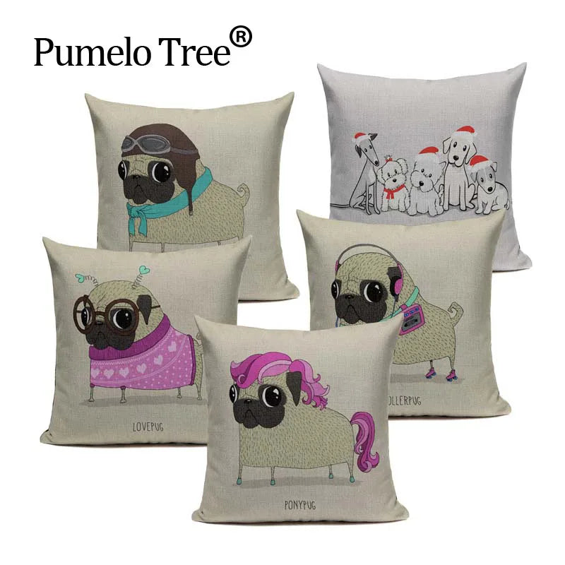 Axyaa Cartoon Animal Pillowcase for Sofa Bed - Cute Decorative Cushion Cover
