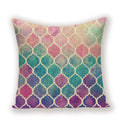 Geometric Linen Cushion Cover for Home Decor - Axyaa's Stylish Throw Pillow Case