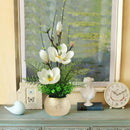 Axyaa Modern Magnolia & Artificial Flower Decoration for Home Furnishings