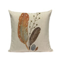 Axyaa Cotton Linen Feather Cushion Cover for Home Decor