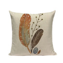 Axyaa Cotton Linen Feather Cushion Cover for Home Decor
