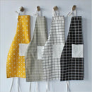 Axya Cotton Linen Kitchen Apron Set for Cooking Baking, Parent-child Adjustable Pinafore