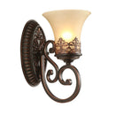 Axyaa Vintage Retro Metal Glass Wall Sconce Classic Light Fixture Lighting