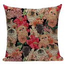 Axyaa Pug Dog Cat Bird Cushion Cover Sleep Dog Throw Pillow Cover