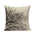 Axyaa Woven Flower Tree Cushion Cover - Black & White Decorative Pillowcase
