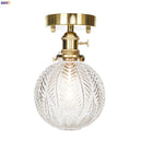 Axyaa Copper Ceiling Light Glass Ball Nordic Japan Style LED Plafondlamp