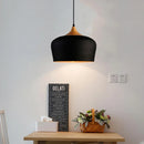 Axya Wood Aluminum Pendant Light 30/35cm Dia Modern LED Hanging Fixture