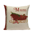 Axyaa Christmas Santa Claus Cushion Cover 45X45cm Deer Pillow Cases Kids Gift