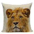 Axyaa Animal Series Cushion Cover: Tiger Elephant Monkey Pillow Cover Home Decor