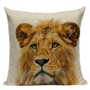 Axyaa Animal Series Cushion Cover: Tiger Elephant Monkey Pillow Cover Home Decor