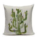Axyaa Yellow Cactus Watercolor Cushion Cover Farmhouse Decor Pillowcase