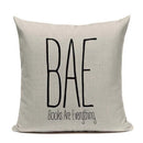 Axyaa Custom Linen Pillowcase for Home Sofa Decor - Cat Happy Reading Book Cover