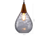 Axyaa Nordic Glass LED Pendant Lamp: Vintage Glass Ball Hanging Light Fixtures