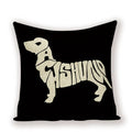 Dachshund Linen Pillow Cover for Sofa Decor Axyaa Home Decorative Cushion Case