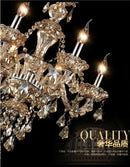 Axyaa Modern Crystal Chandelier: 4/6/8/15 Arm Lamp for Home Bedroom & Living Room