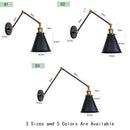 Axyaa Retro Adjustable Iron Wall Lamp Sconce, Industrial Black Brass Indoor Light.