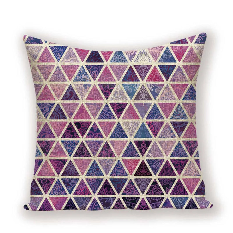 Geometric Linen Cushion Cover for Home Decor - Axyaa's Stylish Throw Pillow Case