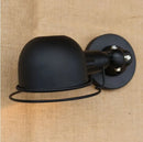 Axyaa Vintage Black Iron Wrought Wall Light Loft Industrial Sconce