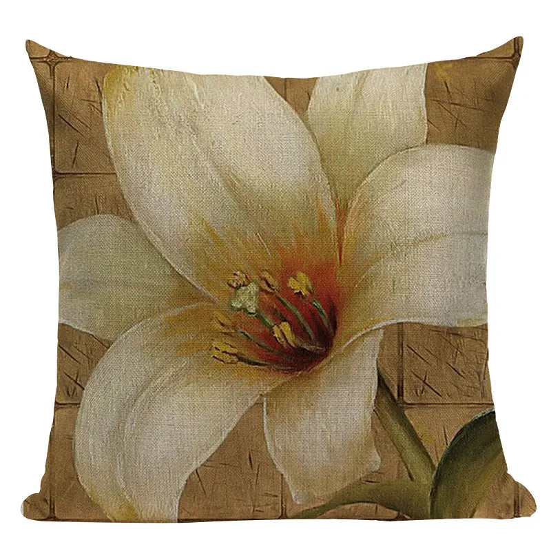 Axyaa Boho Kilim Leaf Cushion Cover - Retro Middle Eastern Style Home Decor