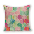 Geometric Linen Cushion Cover for Home Decor - Axyaa's Stylish Throw Pillow Case