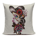 Axyaa Mexican Skull Cushion Covers: High-Quality Black Throw Pillow Cases